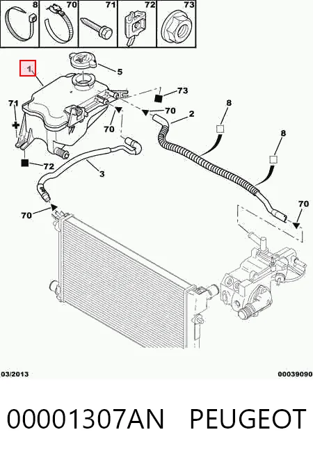 Depósito de expansión para Citroen Saxo  S0, S1