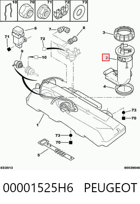 00001525H6 Peugeot/Citroen