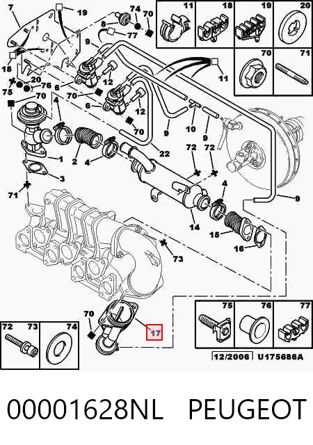 Cuerpo de aceleración completo 00001628NL PEUGEOT