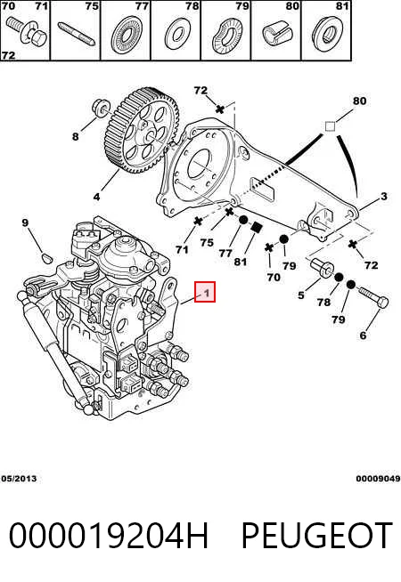 Bomba inyectora 000019204H PEUGEOT