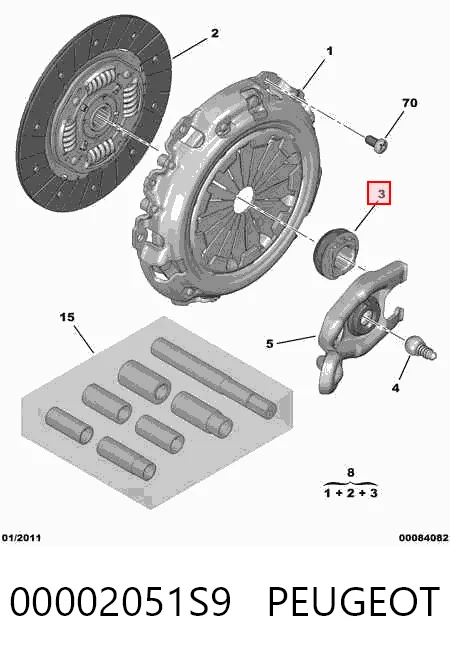 Kit de embrague 00002051S9 PEUGEOT