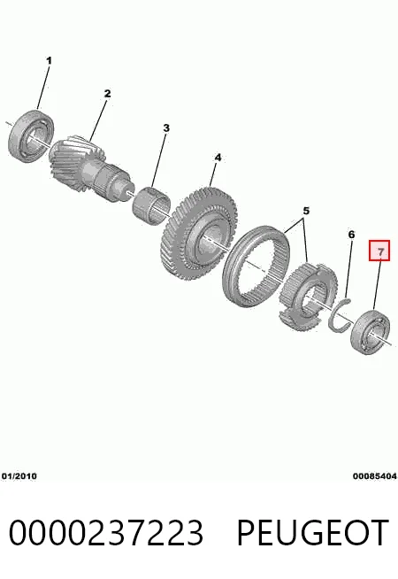 9402372230 Fiat/Alfa/Lancia Cojinete del eje de entrada de la caja de engranajes