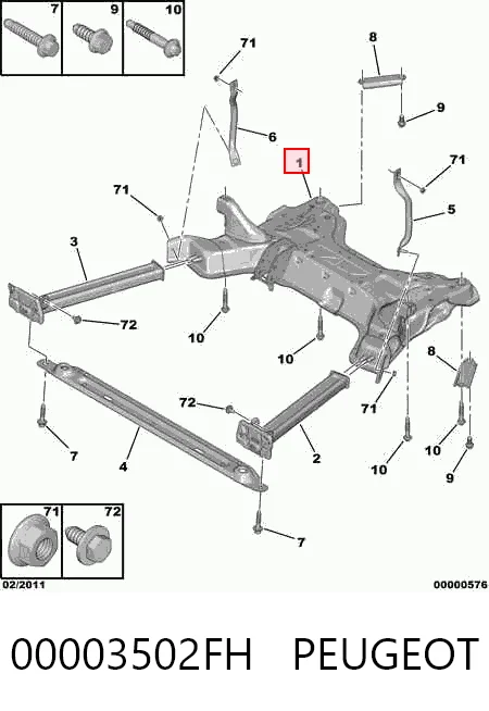 Cuna de motor Citroen C4 II (2010-2026)