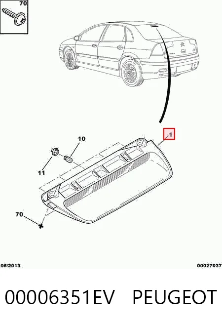 Comprar Luz de freno trasera adicional Citroen C5  DC a bajo precio
