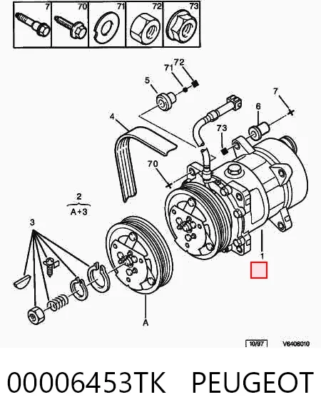 Compresor de ac 406 sedán (1995-2004) original desde 78,41 €