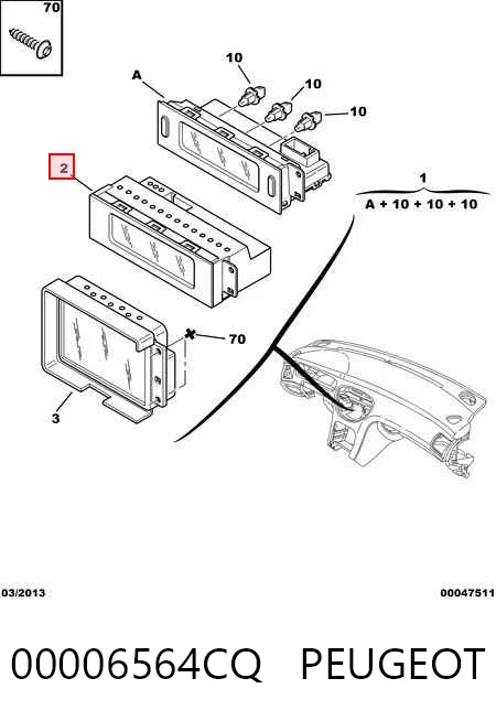 Pantalla para Peugeot 607 9D, 9U