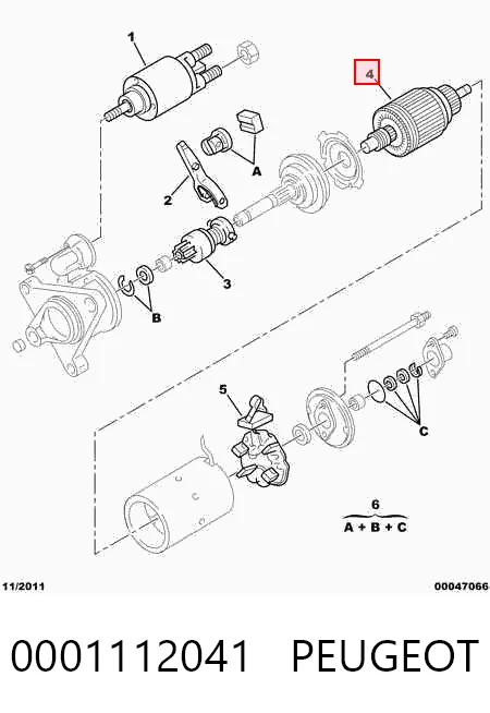 0001112041 Peugeot/Citroen Arranque motores