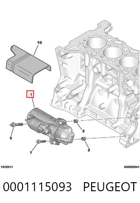 0001115093 Peugeot/Citroen Arranque motores