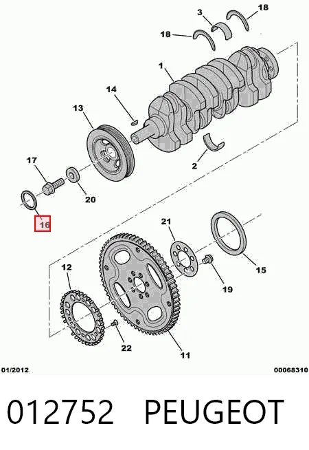 Precio del repuesto Anillo retén cigüeñal frontal Vectra  sedán