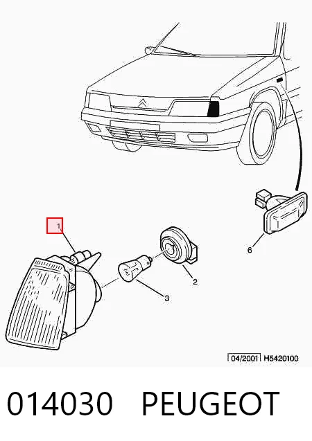 Intermitente izquierdo 84520 VALEO