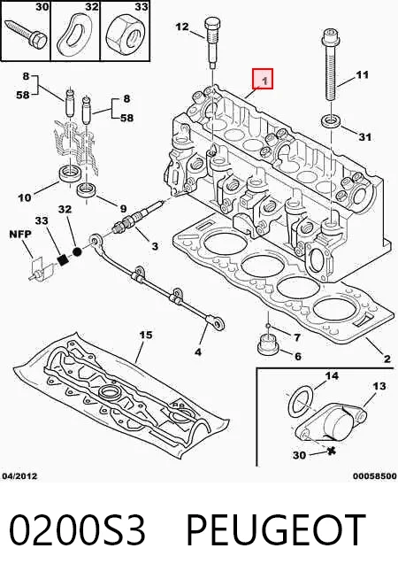Cabeza del motor para Peugeot 405 I 15B