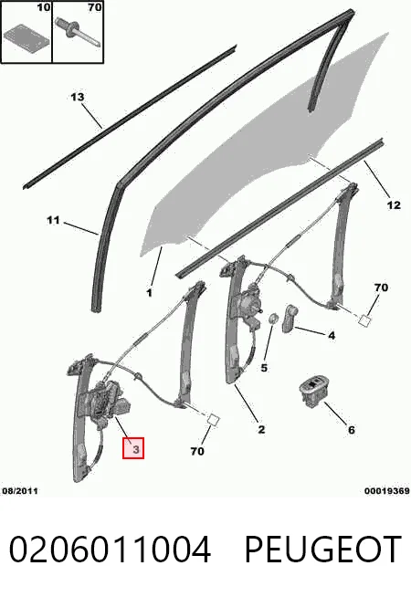 Mecanismo de elevalunas delantero derecha Citroen C2 hatchback (JM) (2003 - 2008) precio, desde 52,27 EUR