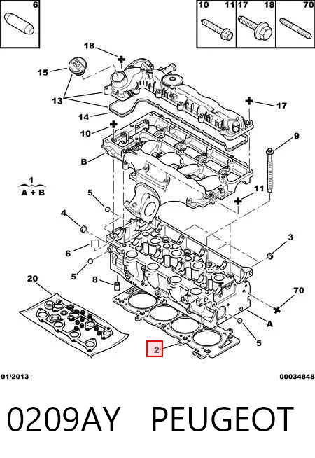 Empaque de culata Mondeo IV sedán (2007-2014) original desde 33,28 €