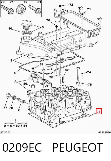 Empaquetadura de culata para Toyota Yaris  P13