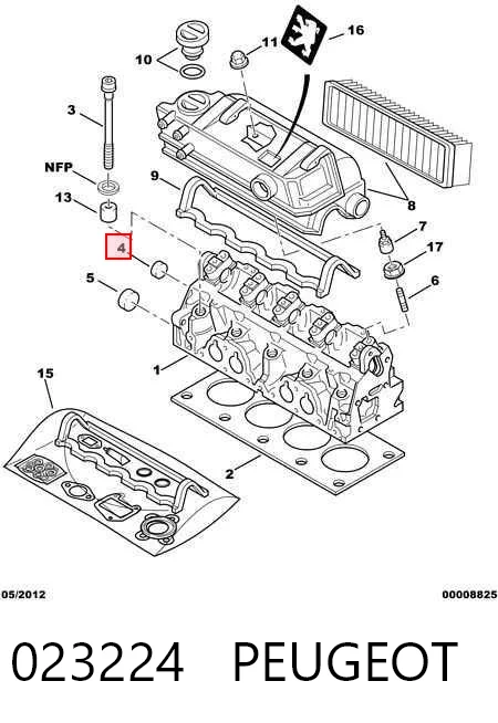 Comprar Tapón de bloque de cilindros Peugeot 405 II 4B a bajo precio