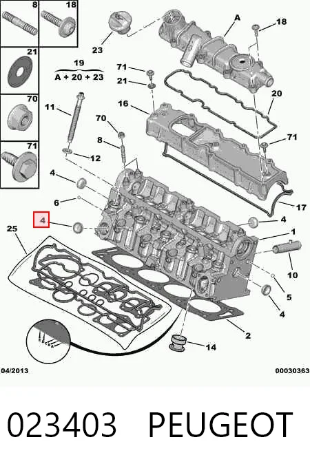 Tapa de bloque motor para Citroen Xsara  N1