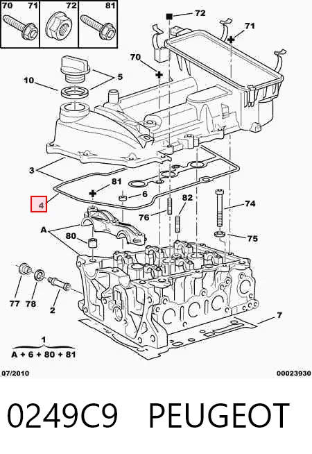 Junta tapa de balancines 11213B1020 Daihatsu