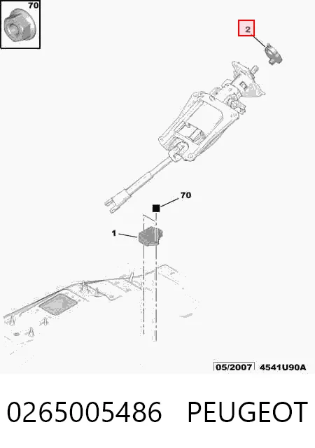 Sensor angulo de giro para Citroen C4 PICASSO I UD