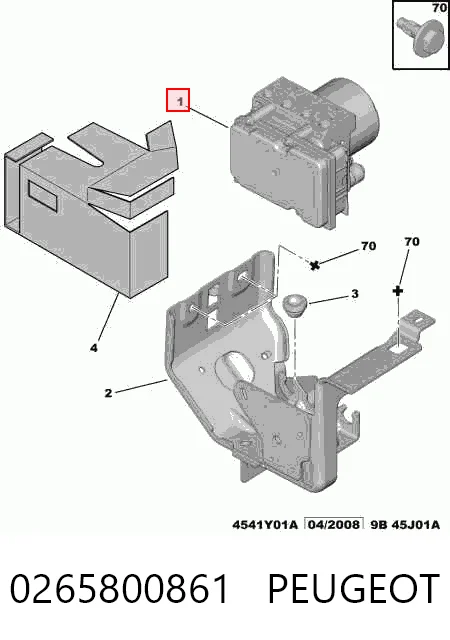 0265231975 Bosch Unidad de control ABS hidráulico