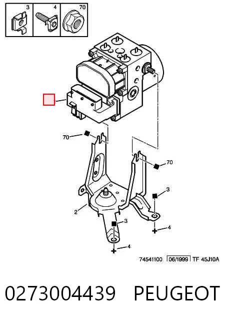 Unidad de control ABS hidráulico para Peugeot Partner I 5F