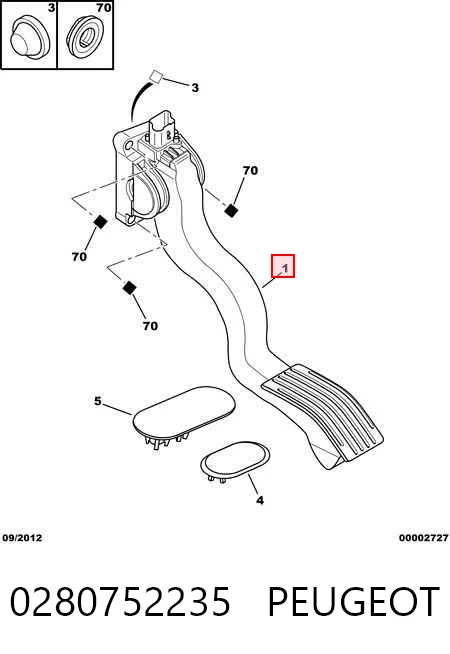 Potenciómetro pedal acelerador Citroen C4 I coupé (LA) (2004 - 2010) precio, desde 33,40 EUR
