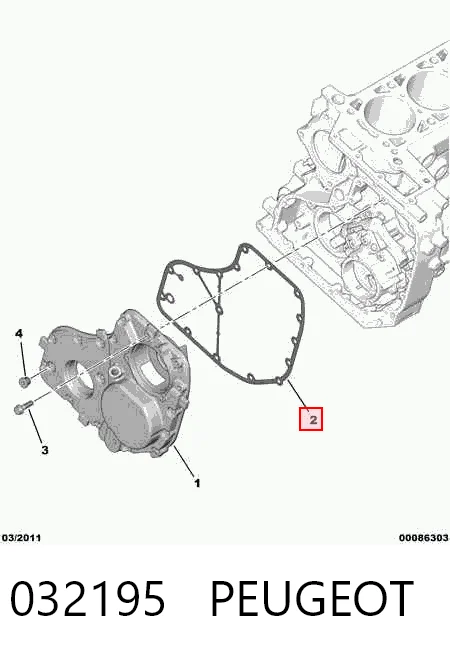 Junta de tapa frontal del motor para Iveco Daily 