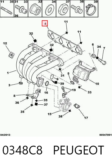 Junta de colector de admisión Citroen Xsara desde 6,34 €