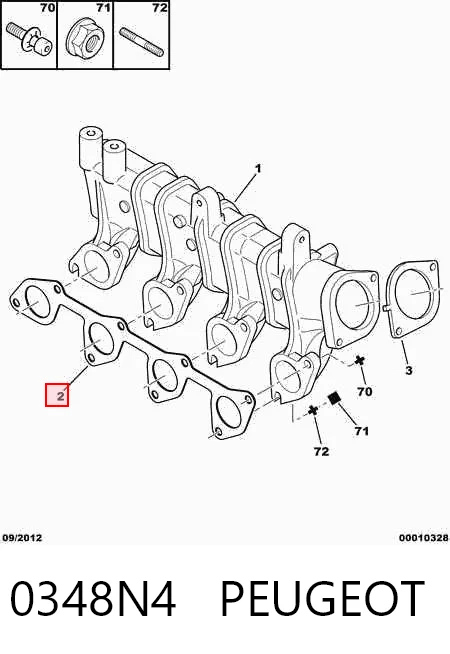  Junta de colector de admisión Fiat Ducato 2