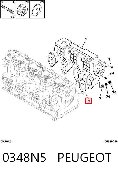  Junta de colector de admisión Renault Trucks Mascott 
