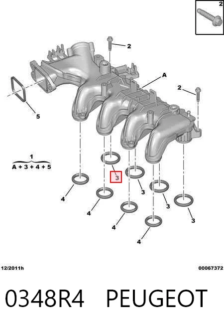 Junta colector de admisión Ford Fiesta V (JH, JD)