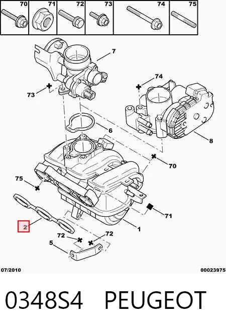 Junta colector de admisión para Toyota Yaris (P13)