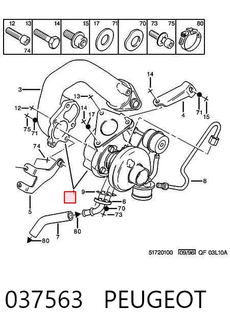 Turbocompresor 037563 PEUGEOT