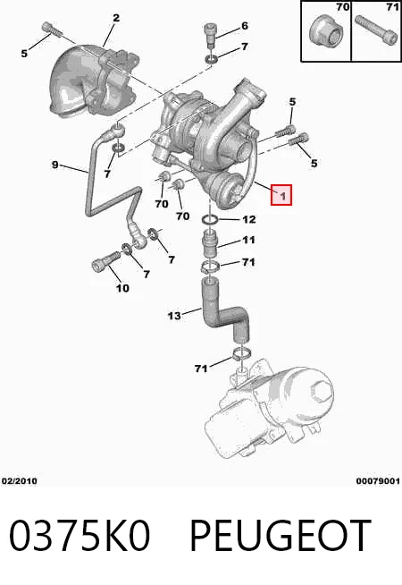Turbo para Citroen C3 II (A51)