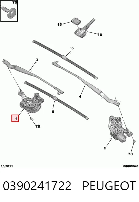 Motor limpiaparabrisas para Peugeot 407  6D