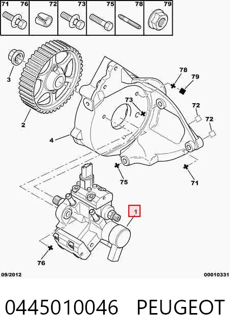 0445010046 Peugeot/Citroen Bomba de inyección
