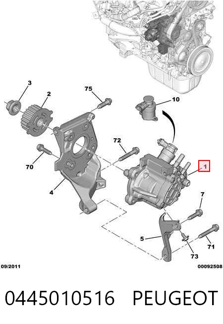 0445010516 Peugeot/Citroen Bomba de inyección
