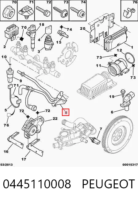 Inyector 1531067G00 Fiat/Alfa/Lancia