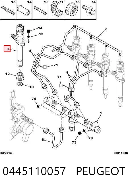 986435093 Bosch Inyector de combustible