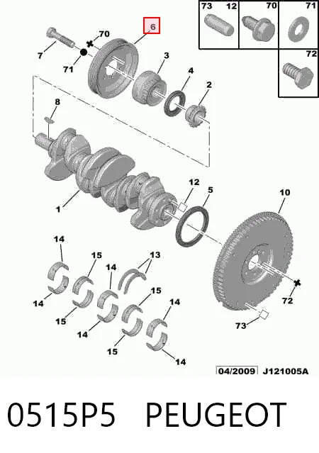 Polea dámper para Citroen Saxo  (S0, S1)