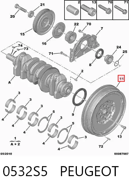 415032110 INA Volante de motor