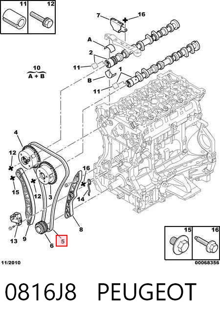Cadena de motor Mitsubishi Outlander III (2010-2022)