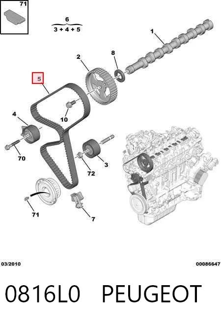 0816L0 Peugeot/Citroen Correa dentada