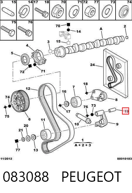 083088 Peugeot/Citroen Cables de alta tensión, juego
