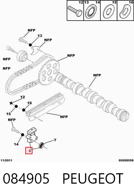 Comprar Tensor de cadena de distribución Peugeot 205 I 741A, C a bajo precio
