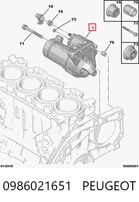0986021651 Peugeot/Citroen Arranque motores