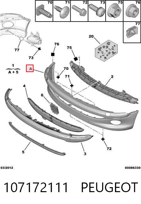 Parachoques delantero Peugeot 206 SW familiar (2E, K) (2002 - 2006) precio, desde 68,81 EUR