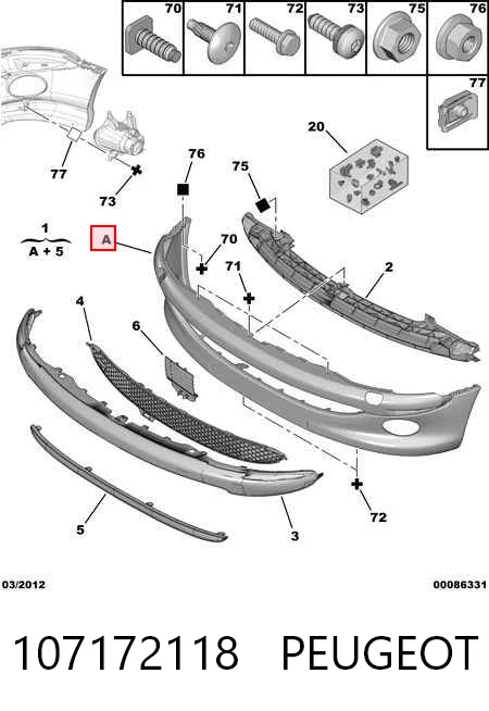 Comprar Paragolpes Peugeot 206 SW 2E, K