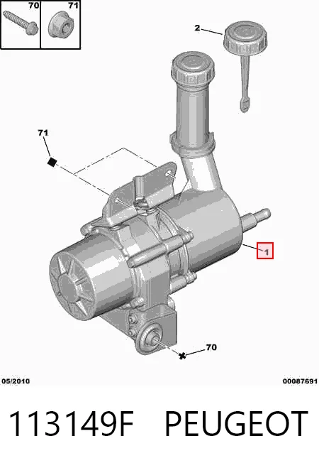 Bomba hidráulica de dirección para Citroen C4 PICASSO I UD