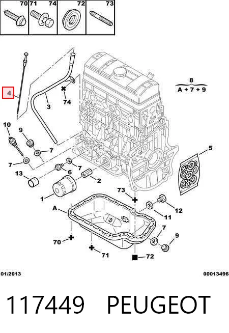 117449 Peugeot/Citroen Medidor de aceite