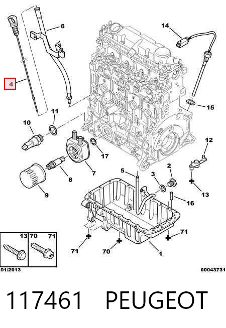 117461 Peugeot/Citroen Medidor de aceite